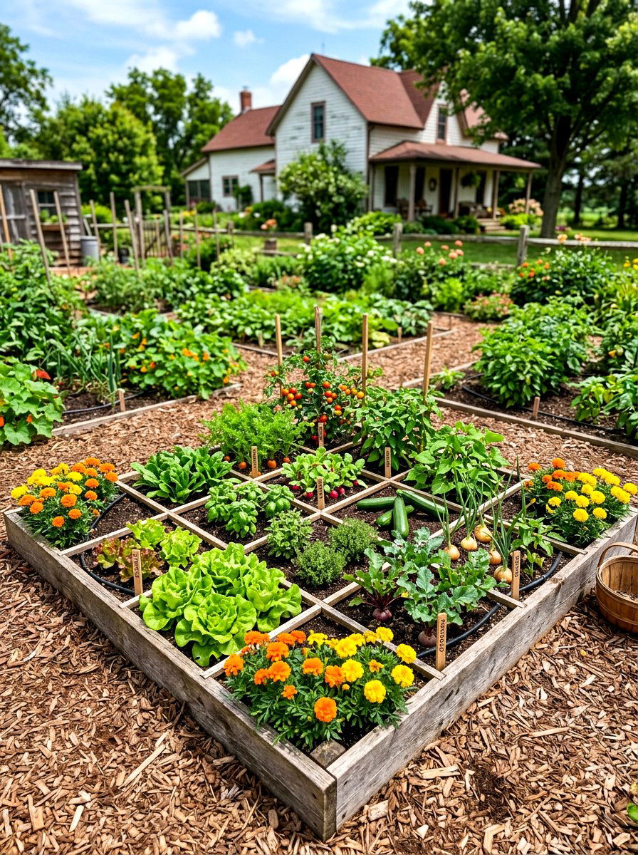 Square Foot Vegetable Garden - 30 beginner vegetable garden ideas