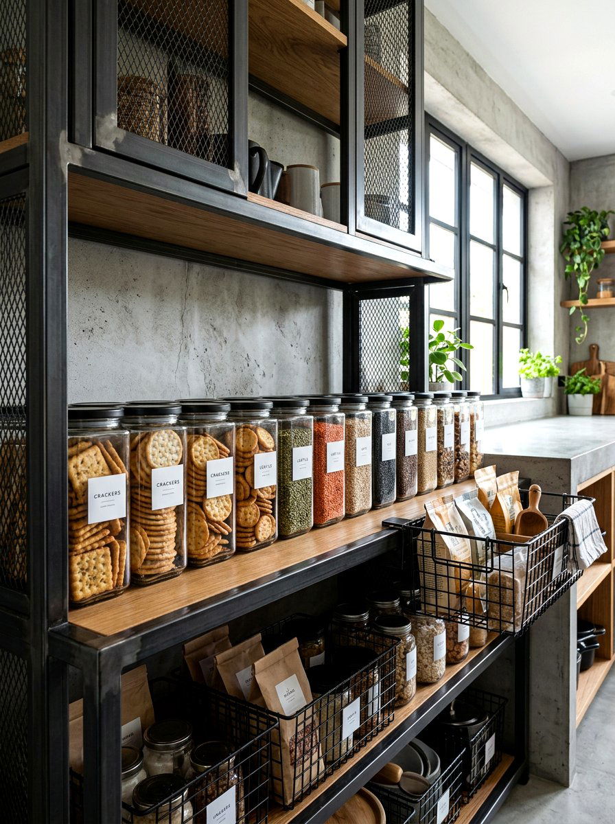 Square Glass Jar - 30 glass jar pantry ideas