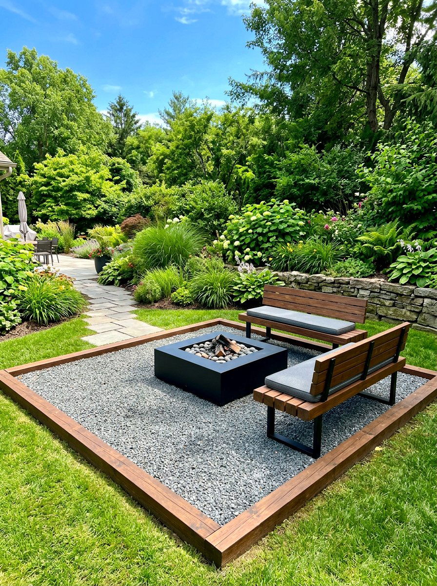 Square Gravel Fire Pit - 30 fire pit gravel area ideas
