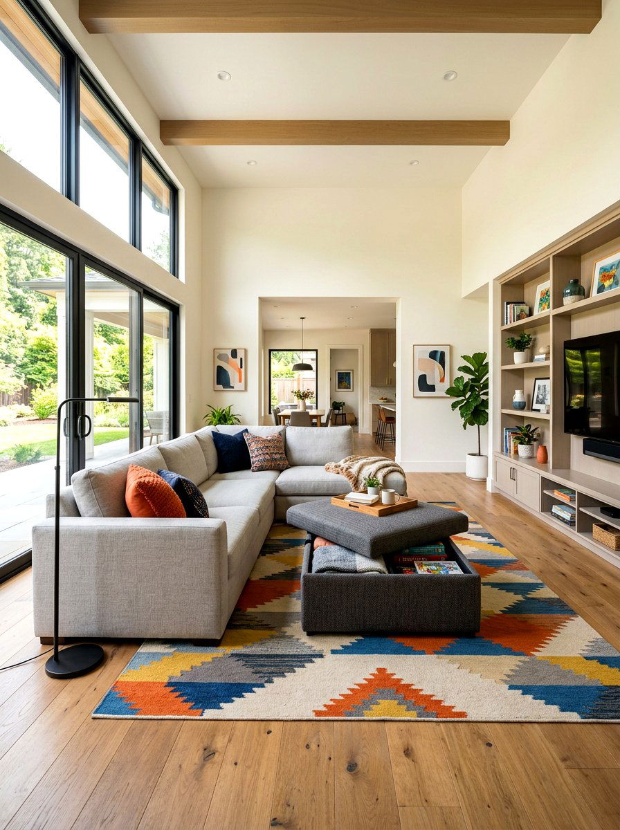 Square Storage Ottoman - 30 ottoman coffee table ideas