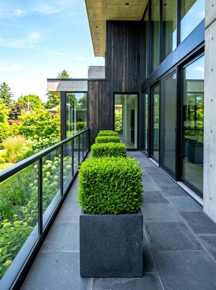 Square Topiary Planter - 30 front porch topiary ideas