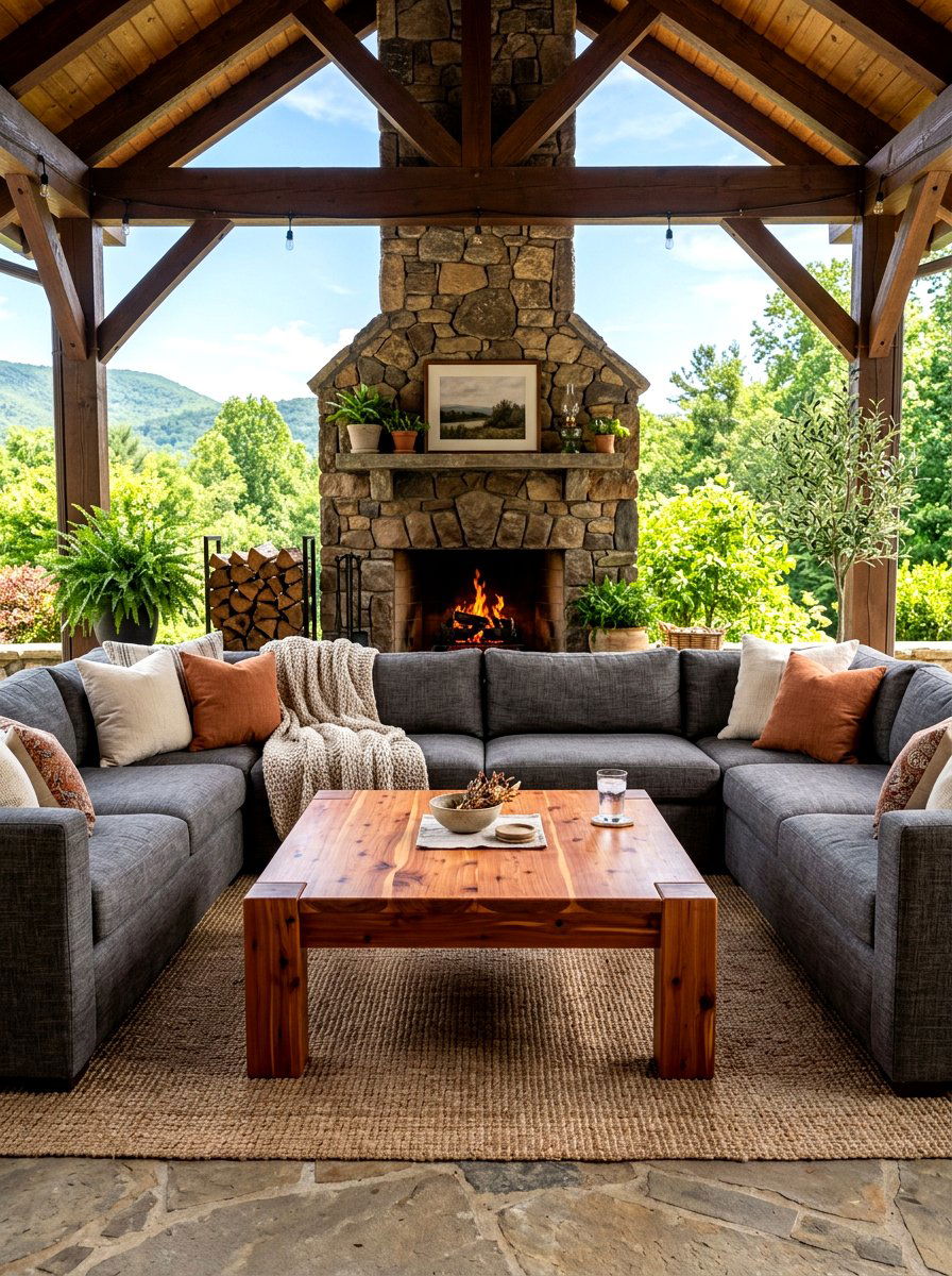 Square cedar coffee table - 30 porch coffee table ideas