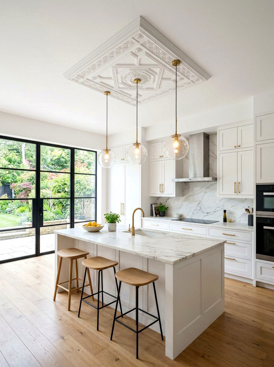 Square ceiling medallion - 30 ceiling medallion ideas
