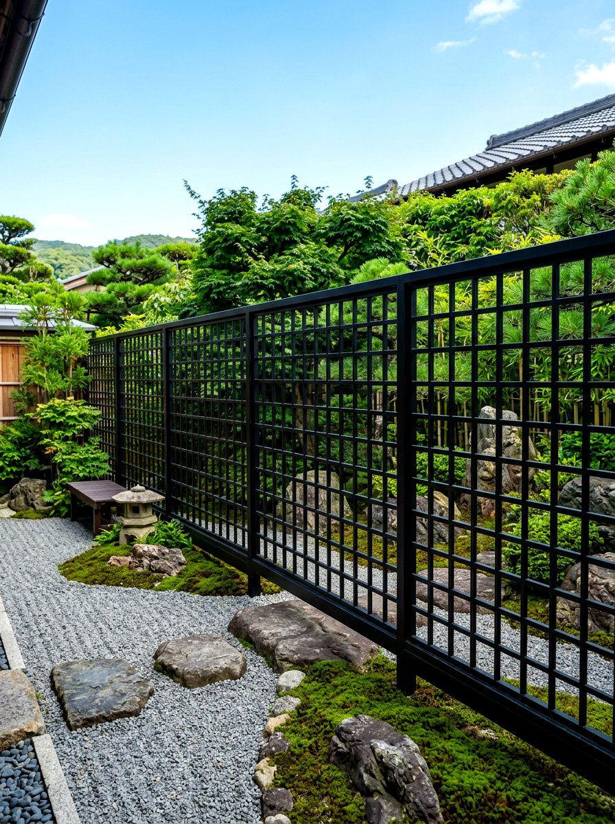 Square grid lattice fence - 30 lattice privacy ideas