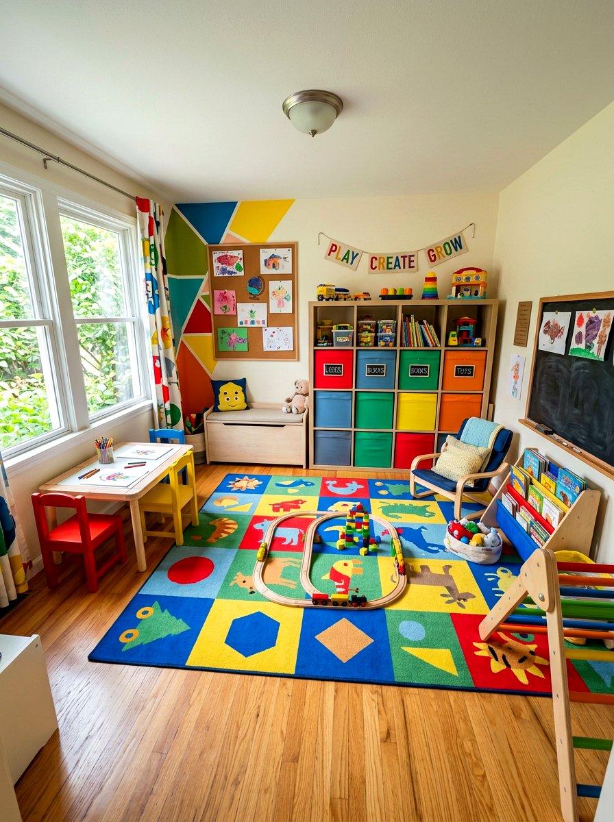Square living room layout for kids playroom - 30 square room layout ideas