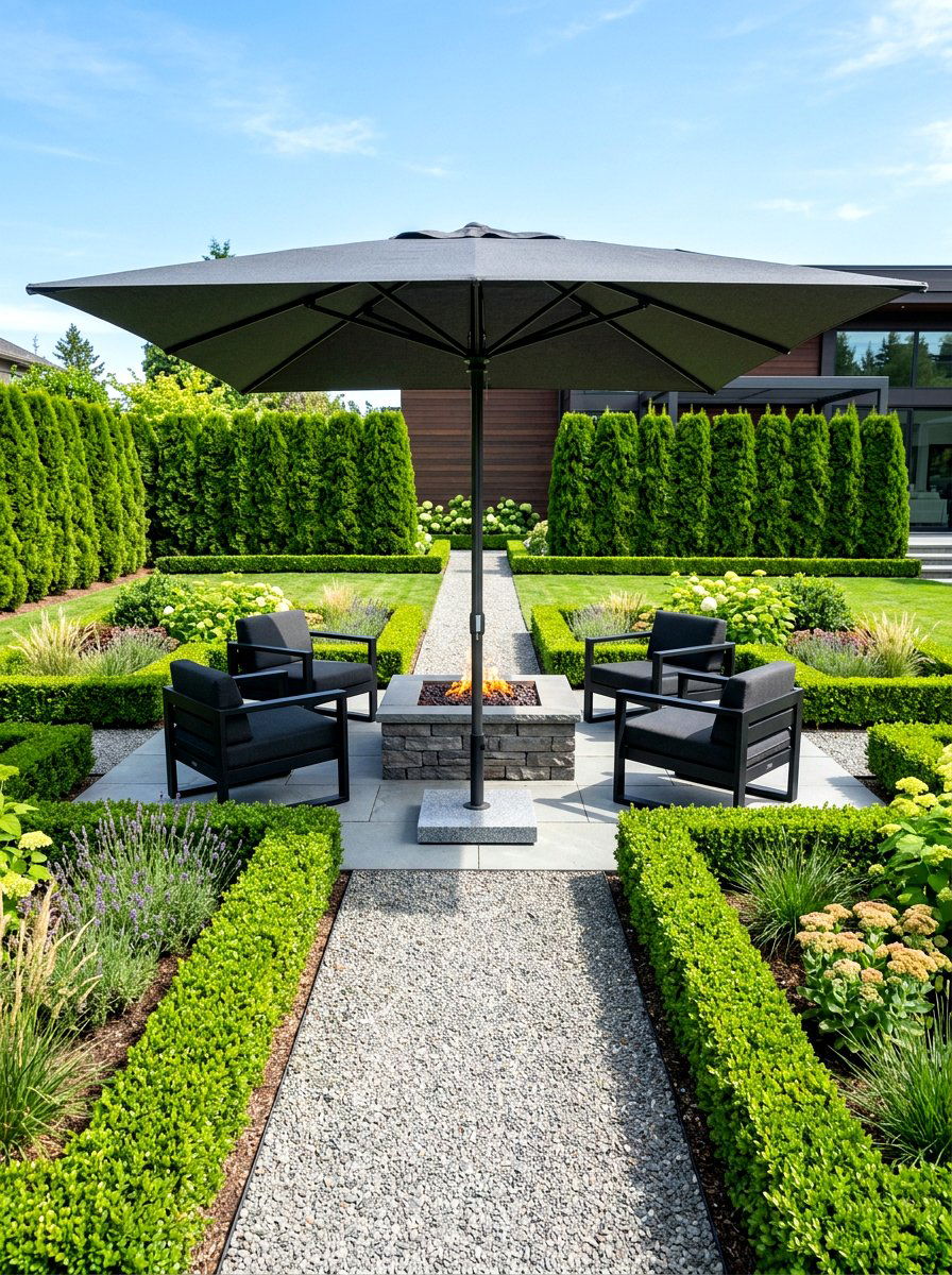 Square patio umbrella - 30 garden umbrella ideas