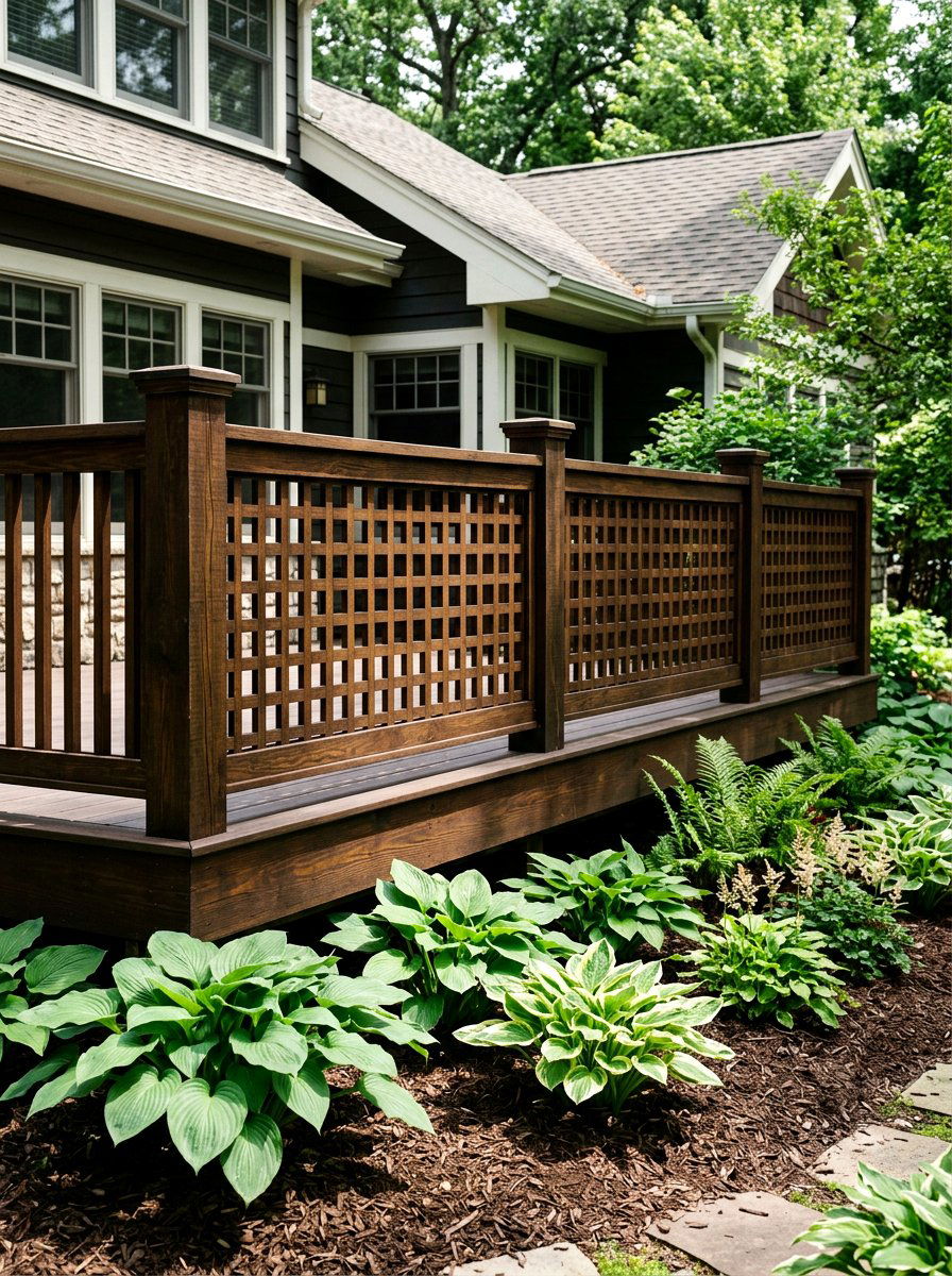 Square pattern lattice panels - 30 deck skirting lattice ideas