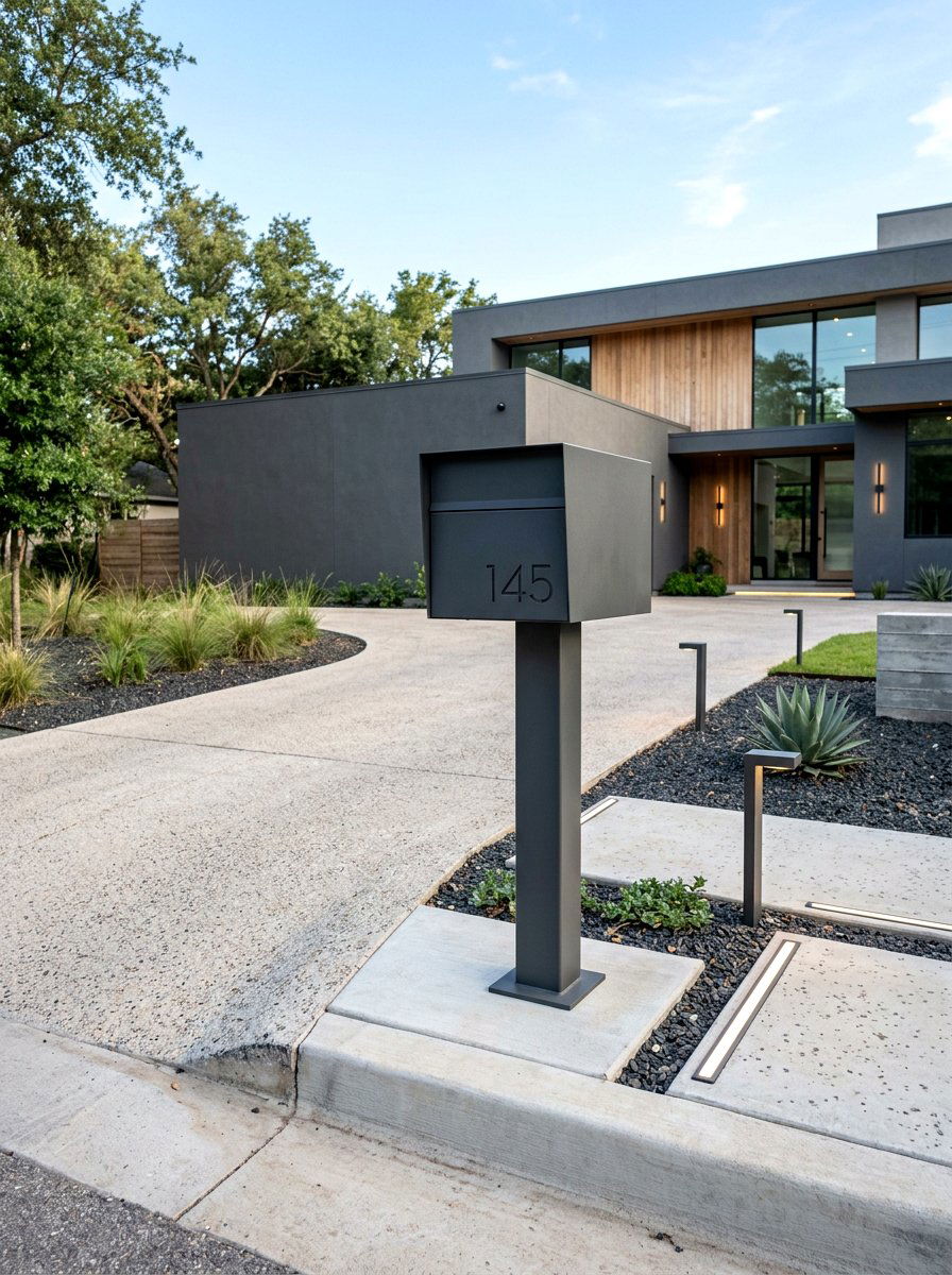 Square post mailbox - 30 modern mailbox ideas