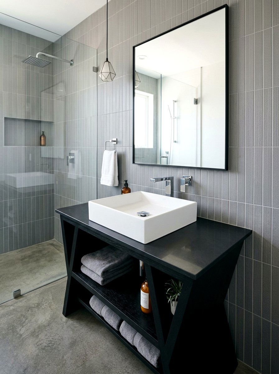 Square vessel sink - 30 vessel sink powder room ideas