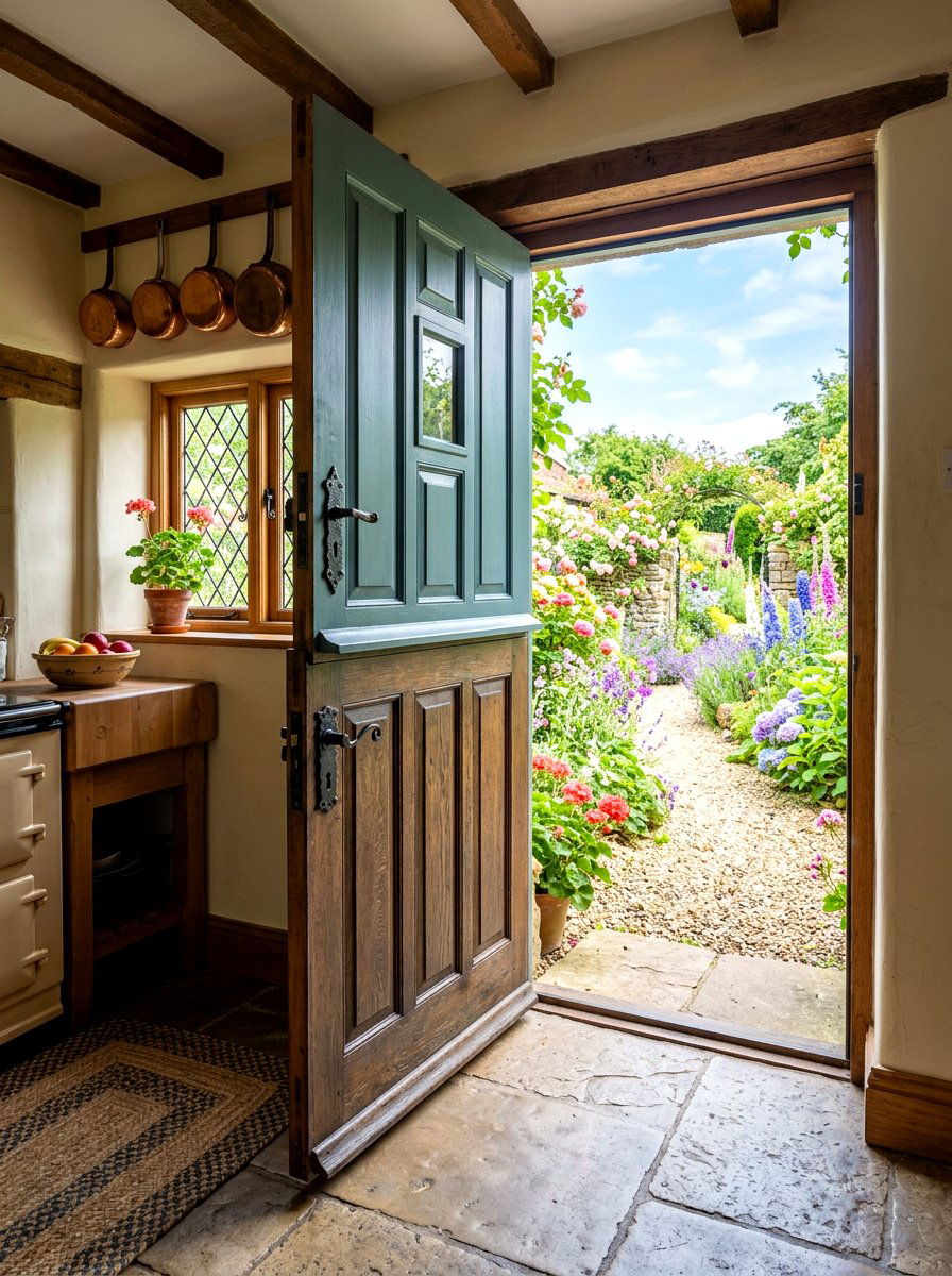 Stable Style Back Door - 30 English cottage kitchen ideas