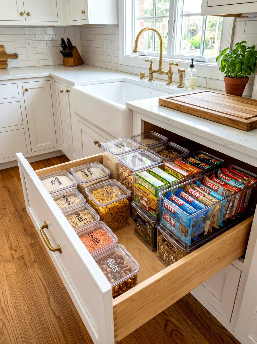 Stackable Acrylic Bin - 30 kitchen drawer organization ideas