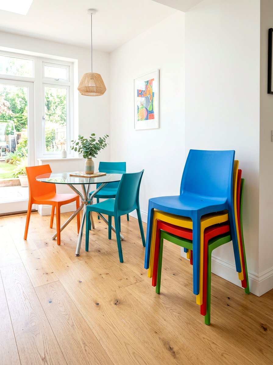 Stackable Dining Chairs - 30 flexible apartment furniture ideas