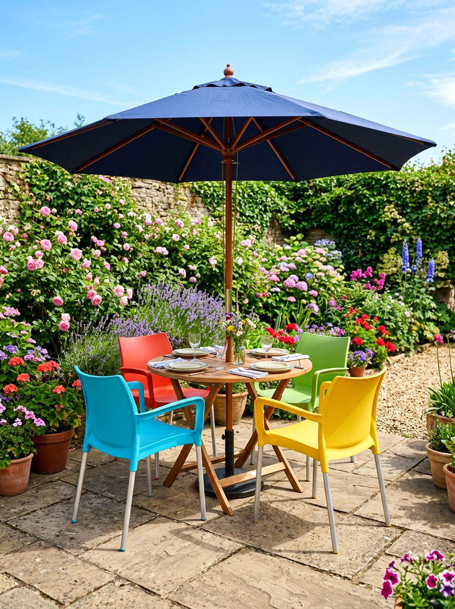 Stackable Dining Chairs - 30 compact patio furniture ideas