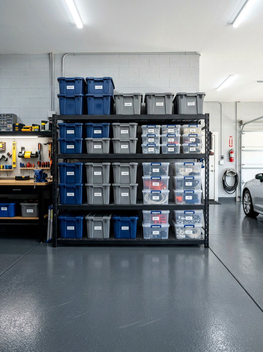 Stackable Garage Bin - 30 reusable storage ideas