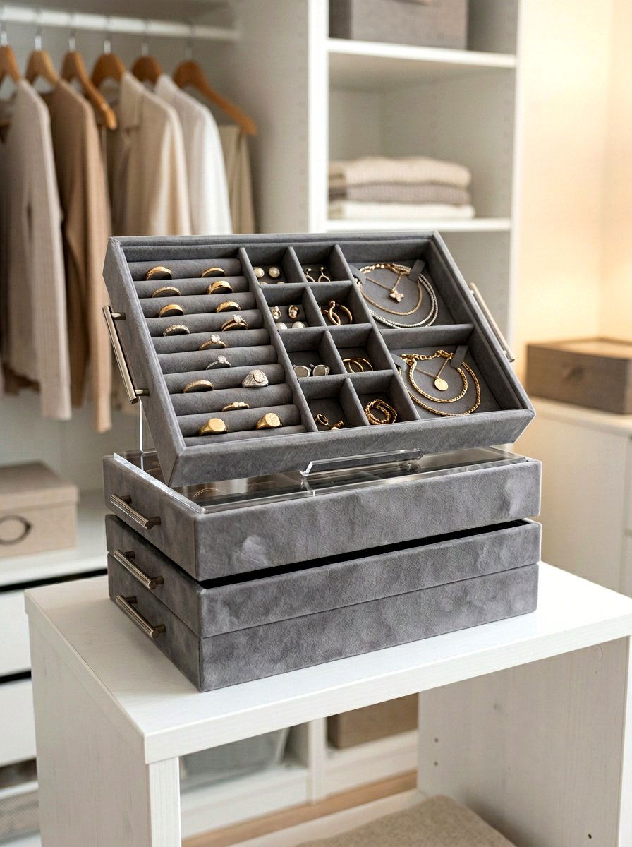 Stackable Jewelry Organizer - 30 jewelry storage ideas