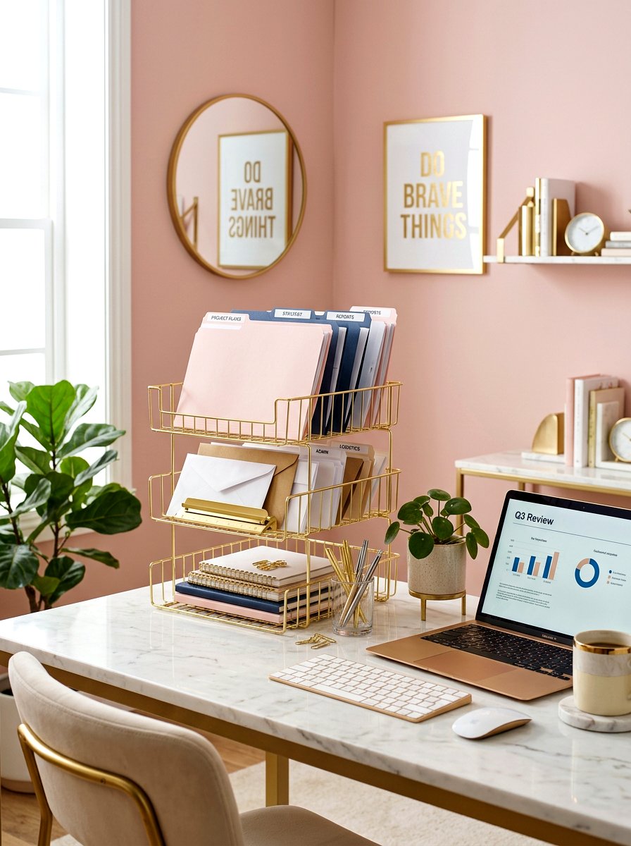 Stackable Paper System - 30 office supply storage ideas