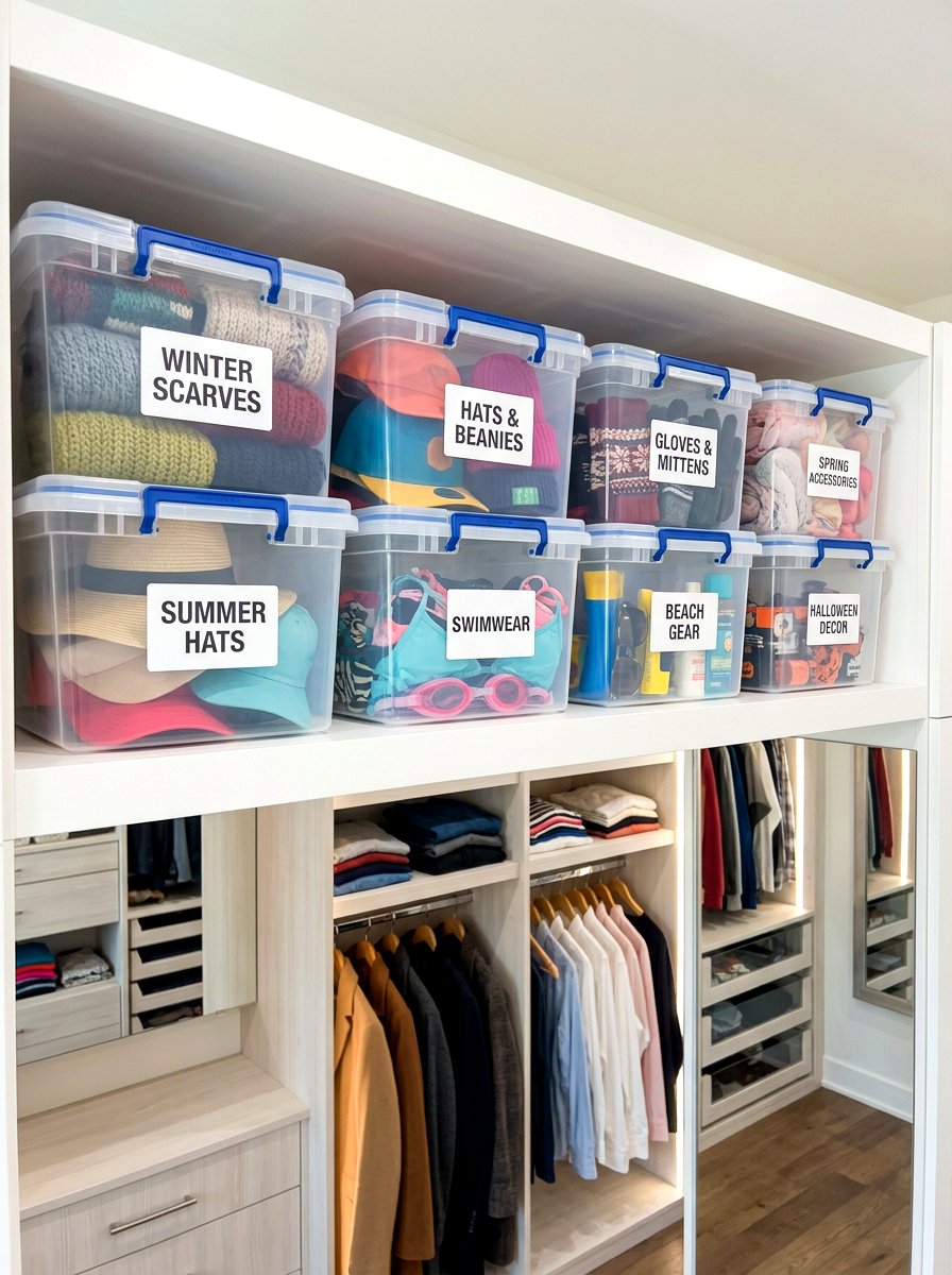Stackable Storage Bin - 30 micro closet organization ideas
