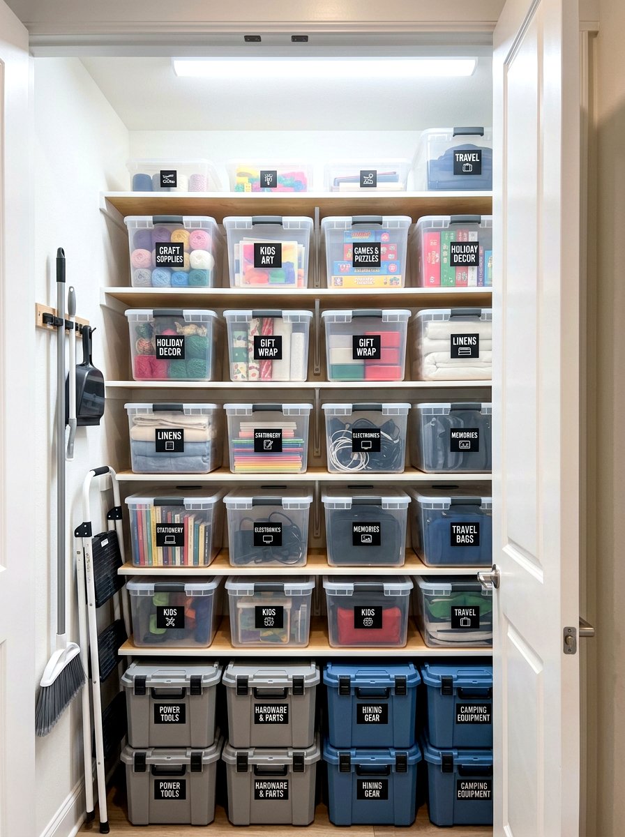 Stackable Storage Boxes - 30 office organization ideas