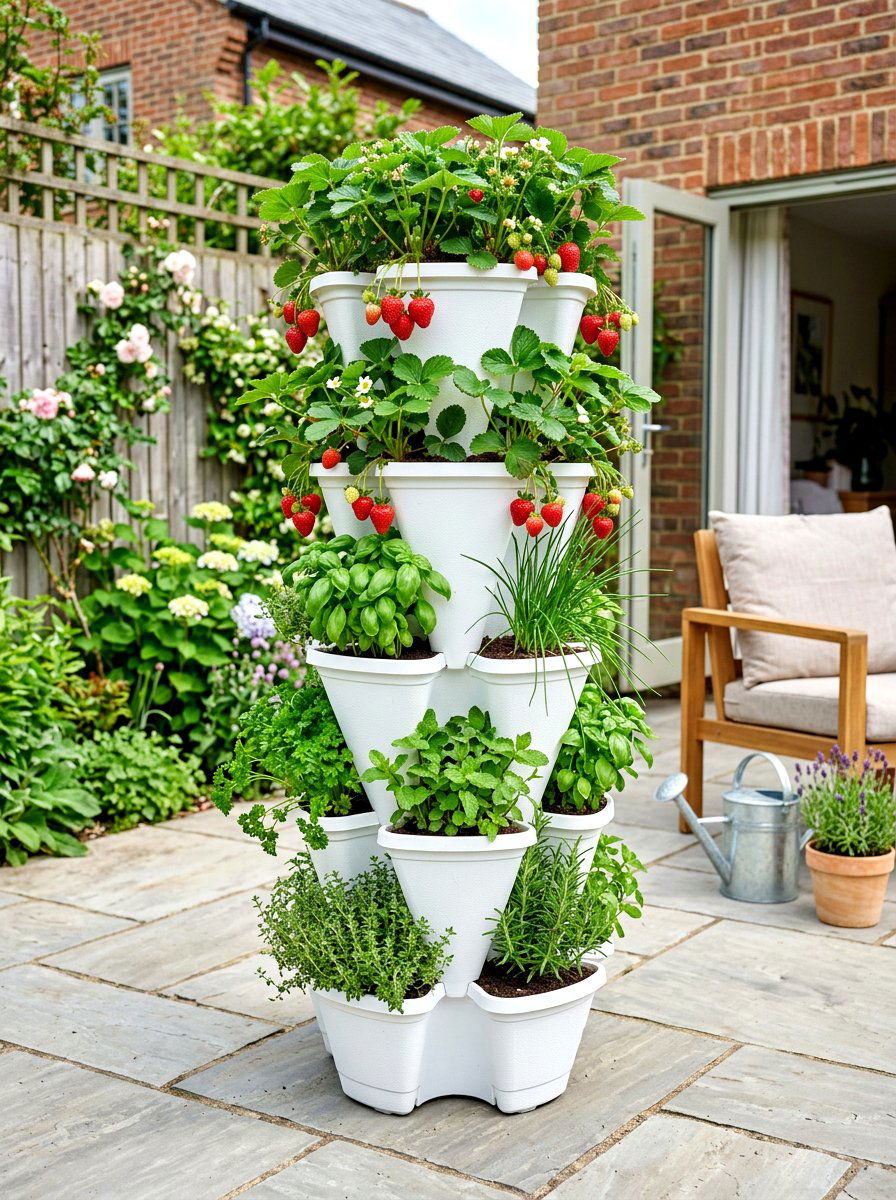 Stackable Vertical Garden - 30 small vertical garden ideas
