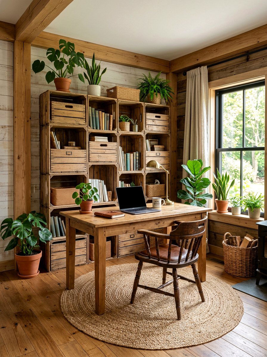 Stackable Wood Crates - 30 file cabinet alternatives ideas