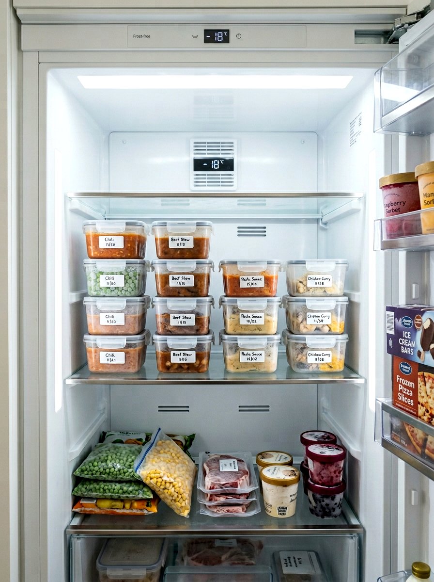 Stackable freezer organization food containers - 30 freezer organization ideas