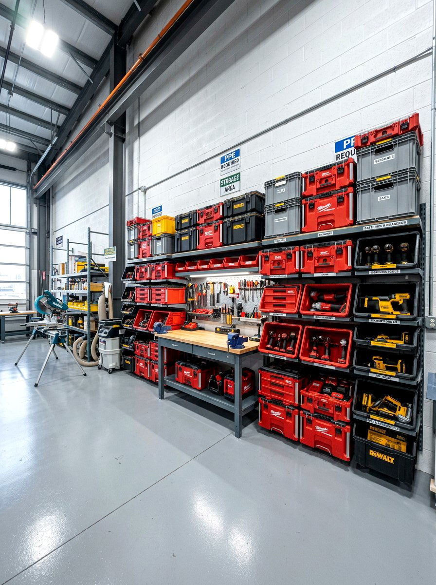 Stackable plastic storage crates - 30 small tool organizer ideas