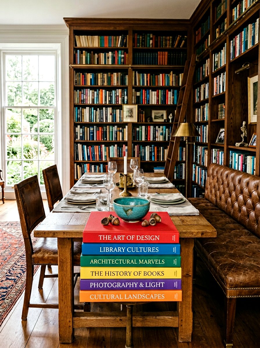 Stacked Coffee Table Books - 30 dining room centerpiece ideas