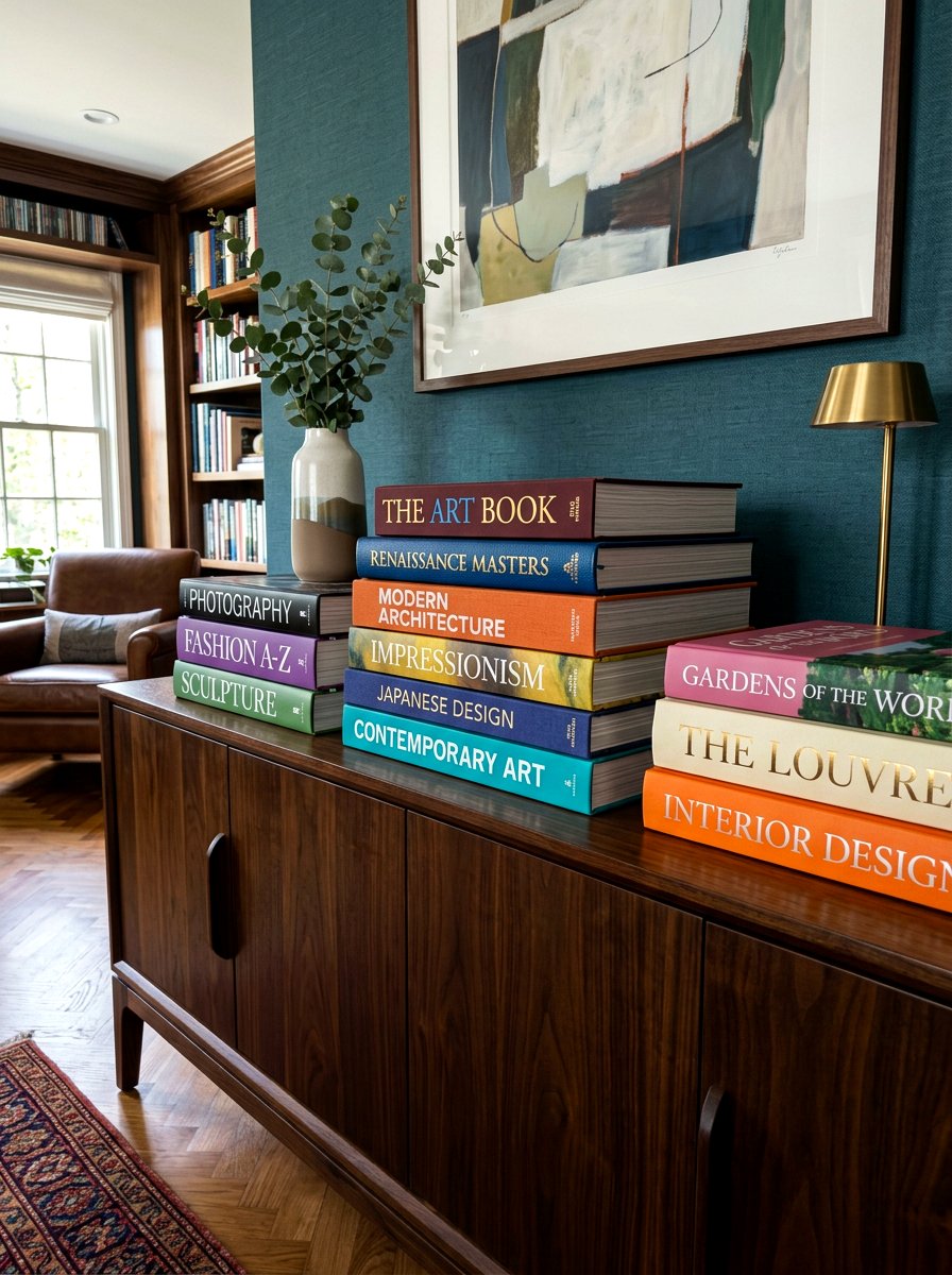 Stacked Coffee Table Books Sideboard - 30 sideboard decor ideas