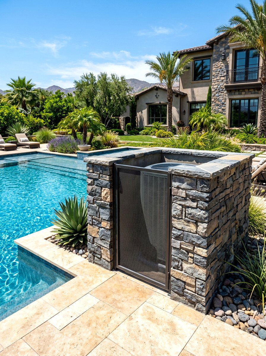 Stacked Stone AC Enclosure - 30 AC screen privacy ideas