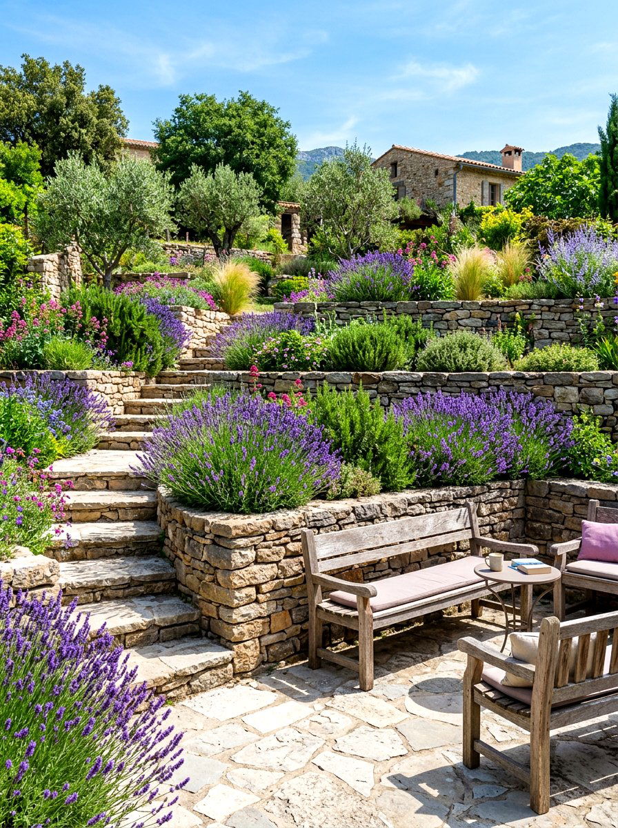 Stacked Stone Walls - 30 Mediterranean patio ideas
