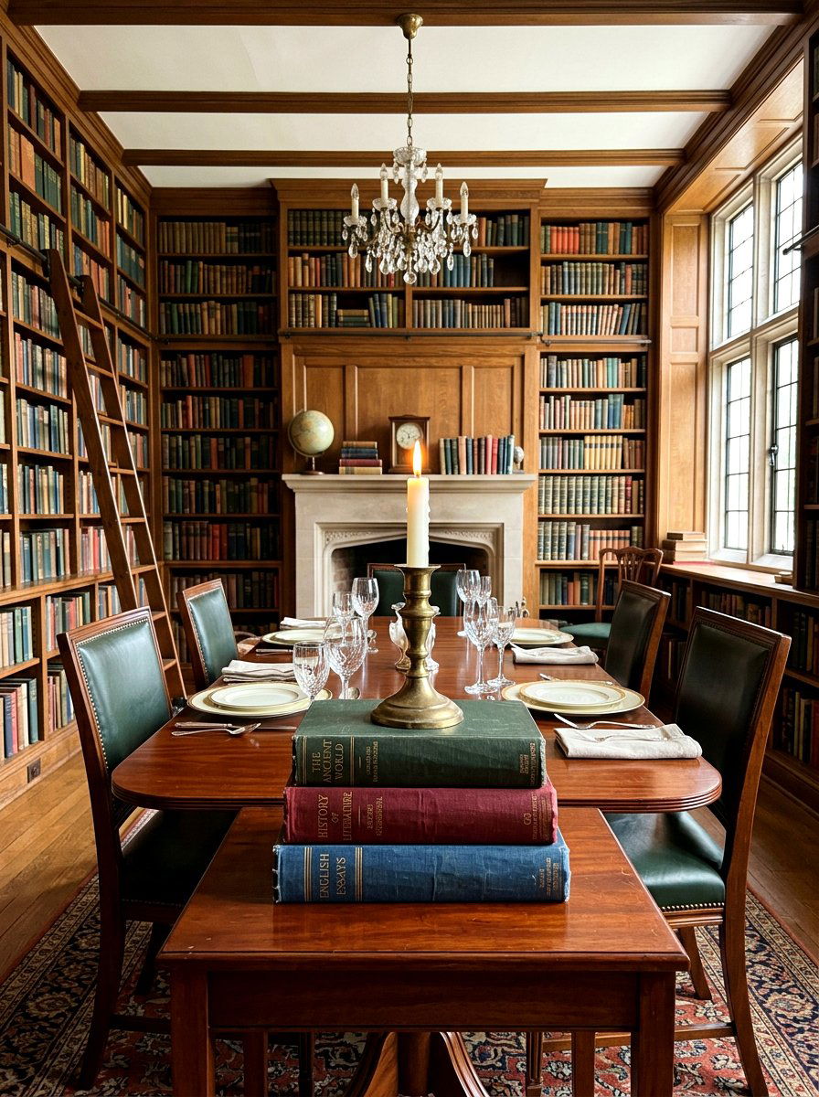 Stacked Vintage Book Centerpiece - 30 rustic table centerpiece ideas