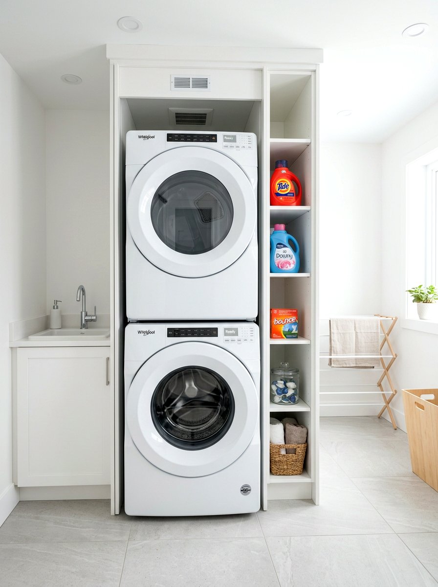 Stacked Washer Dryer - 30 utility kitchen ideas
