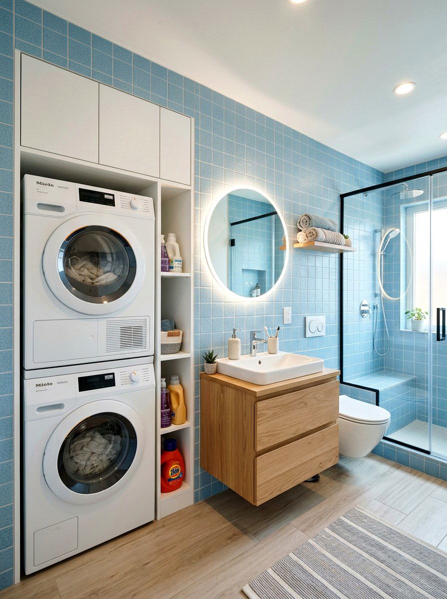 Stacked Washer Dryer Bathroom - 30 stacked washer dryer ideas