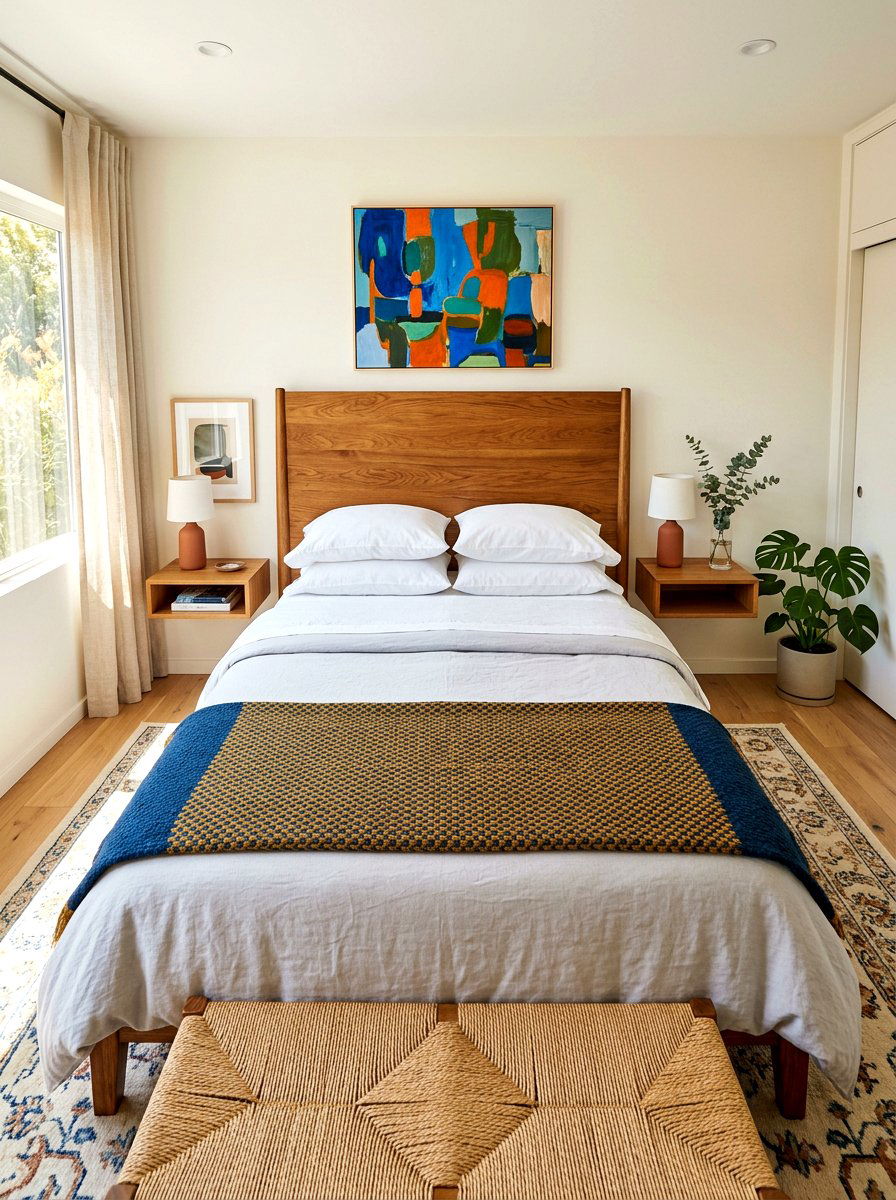 Stacked horizontal European pillows - 30 European pillow styling ideas