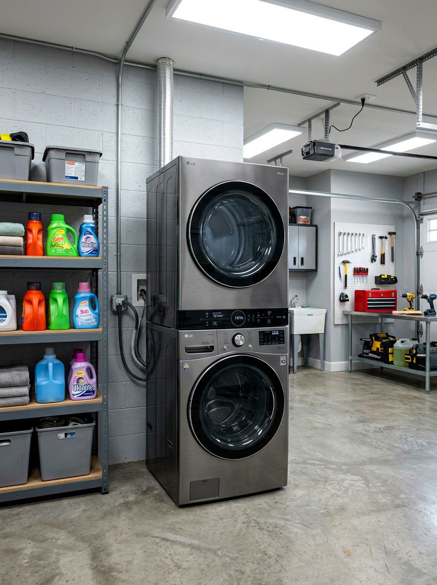 30 Garage Laundry Combo Ideas That Save Space and Laundry Day