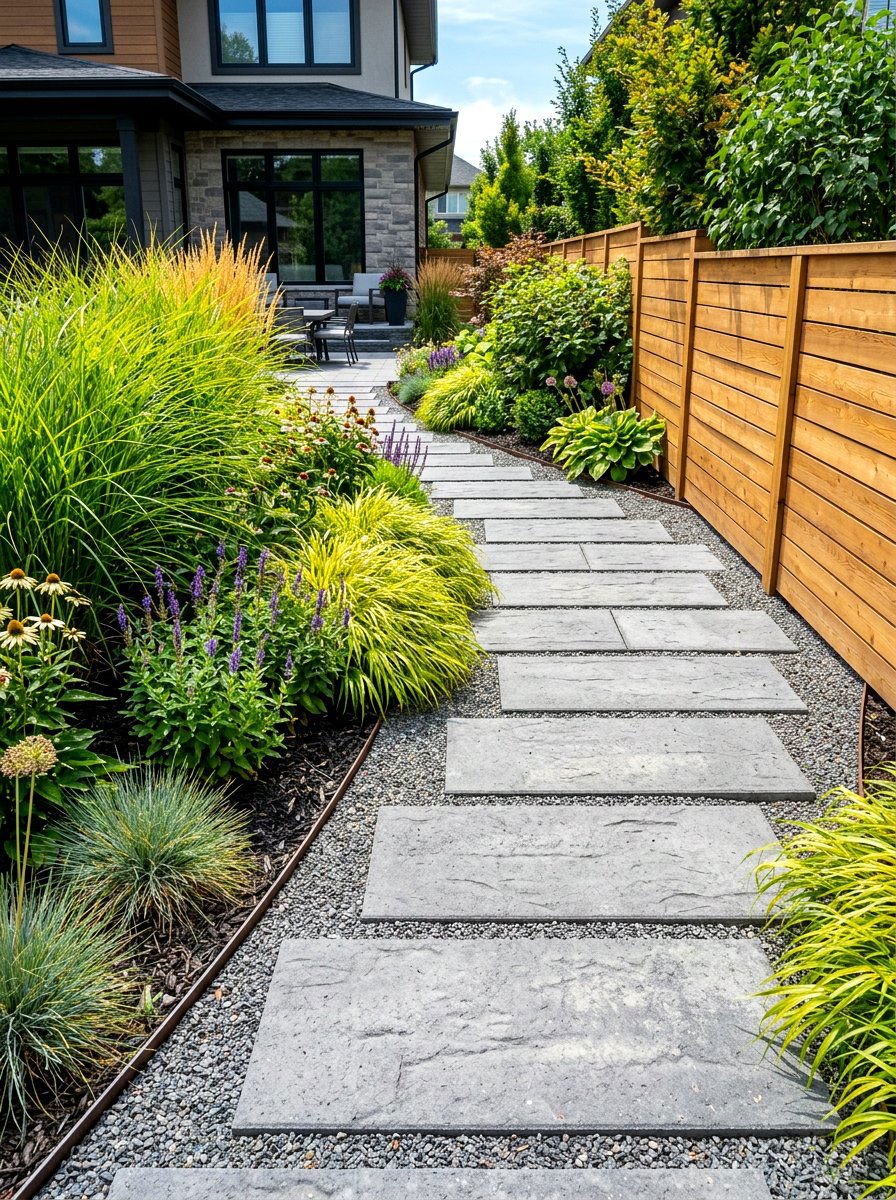 Staggered Paver Walkway - 30 path through garden ideas