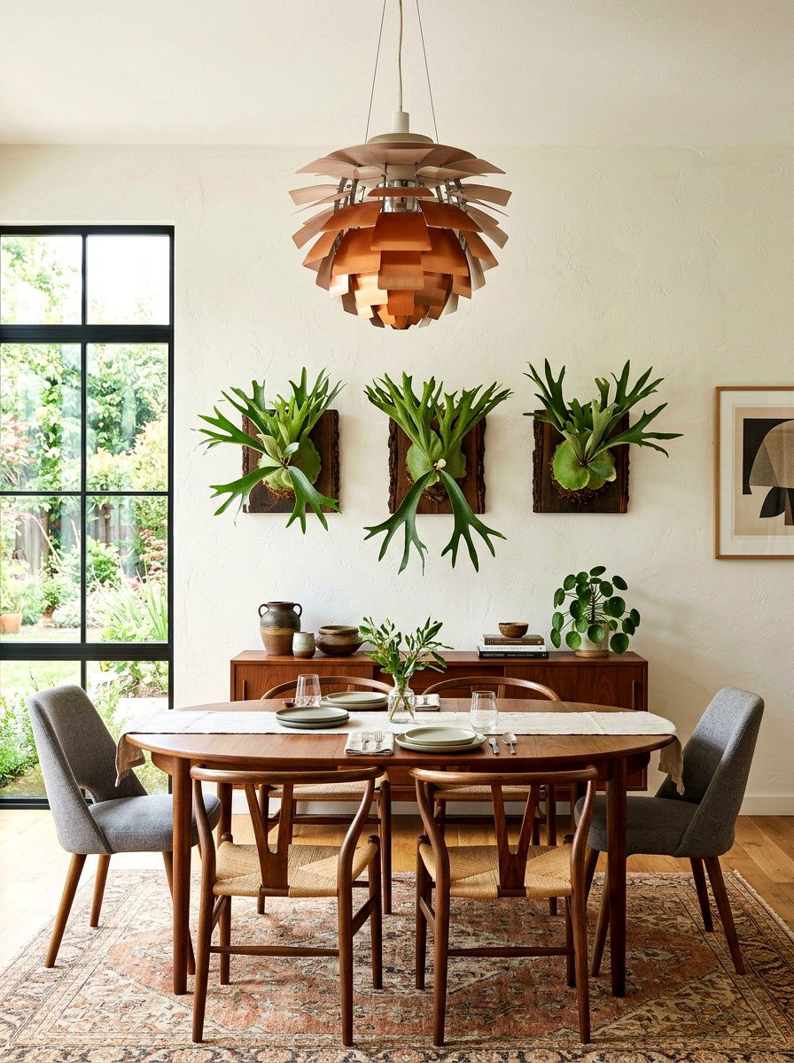 Staghorn Fern Wall Mount - 30 hanging fern indoor ideas