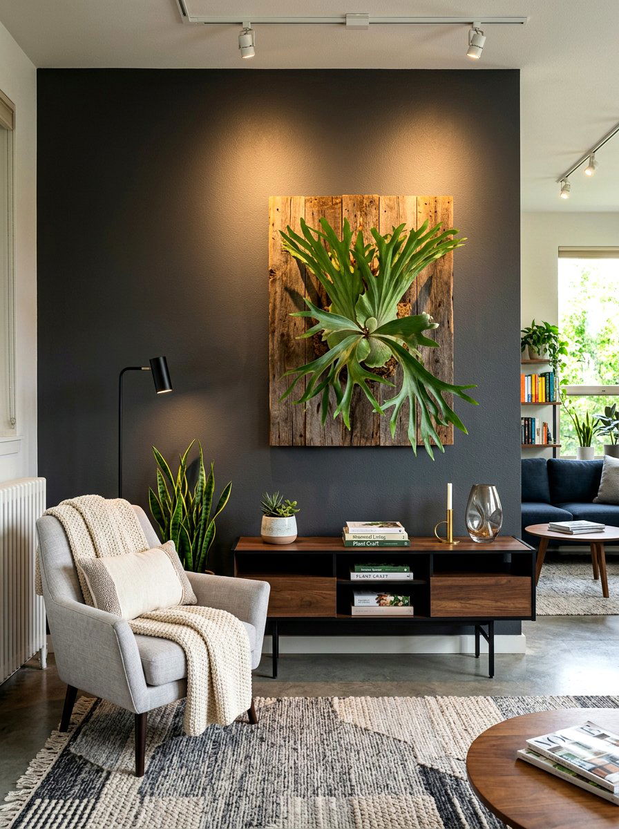 Staghorn fern mount - 30 hanging planter ideas