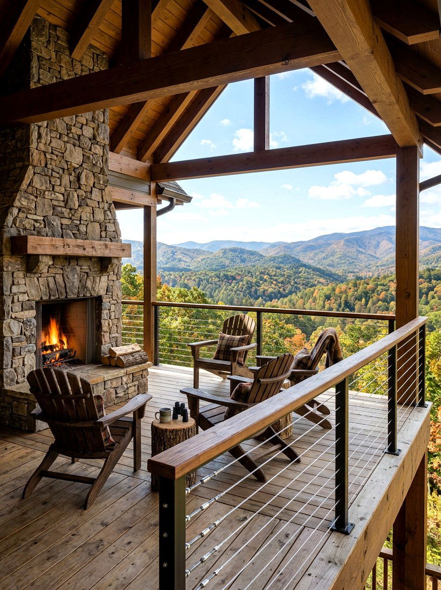Stainless Steel Cable Railing - 30 porch handrail ideas