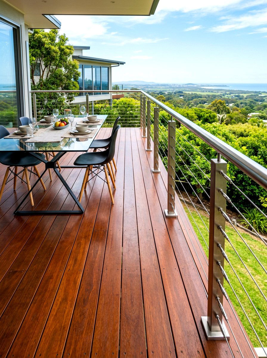 Stainless Steel Cable Railing - 30 deck partition ideas