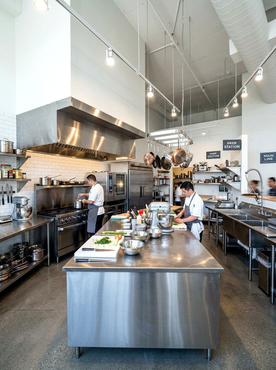 Stainless Steel Countertop - 30 reflective decor ideas