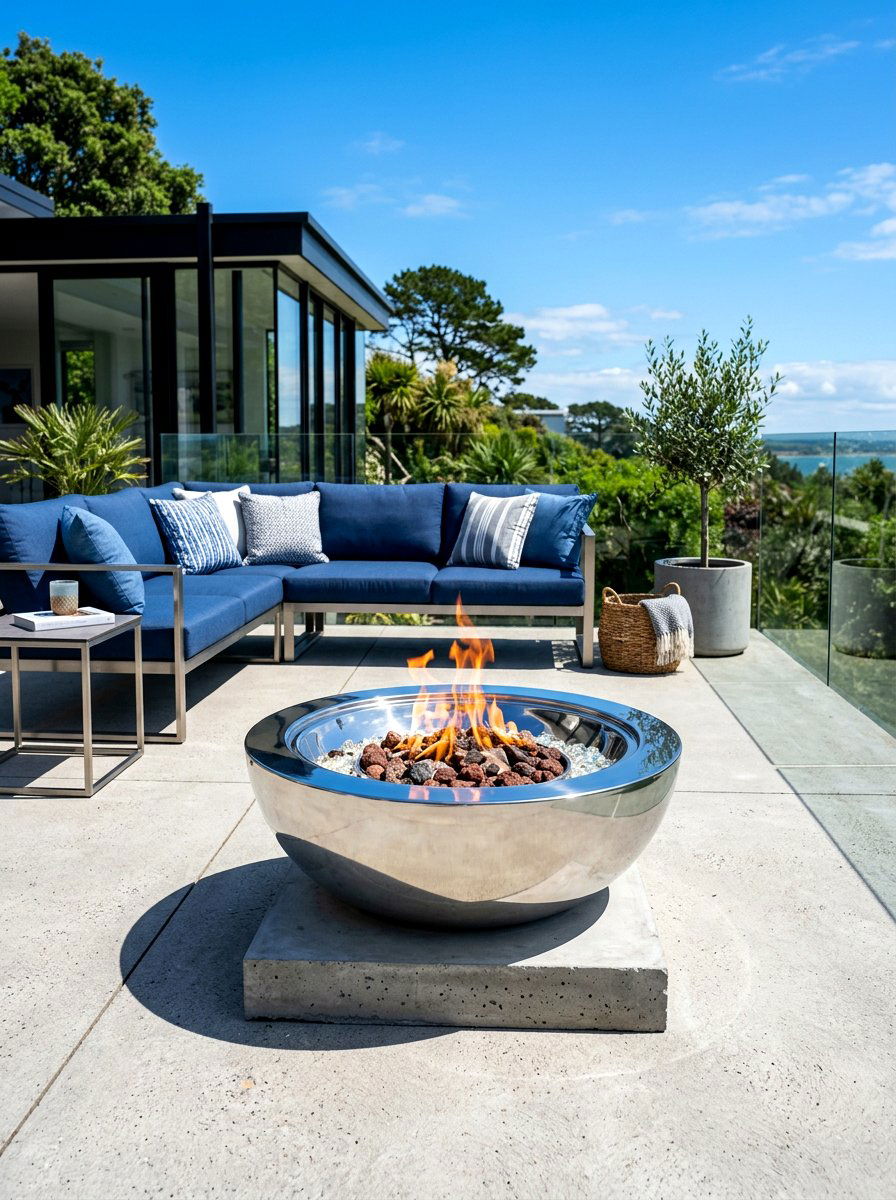 Stainless Steel Fire Pit - 30 portable fire pit ideas