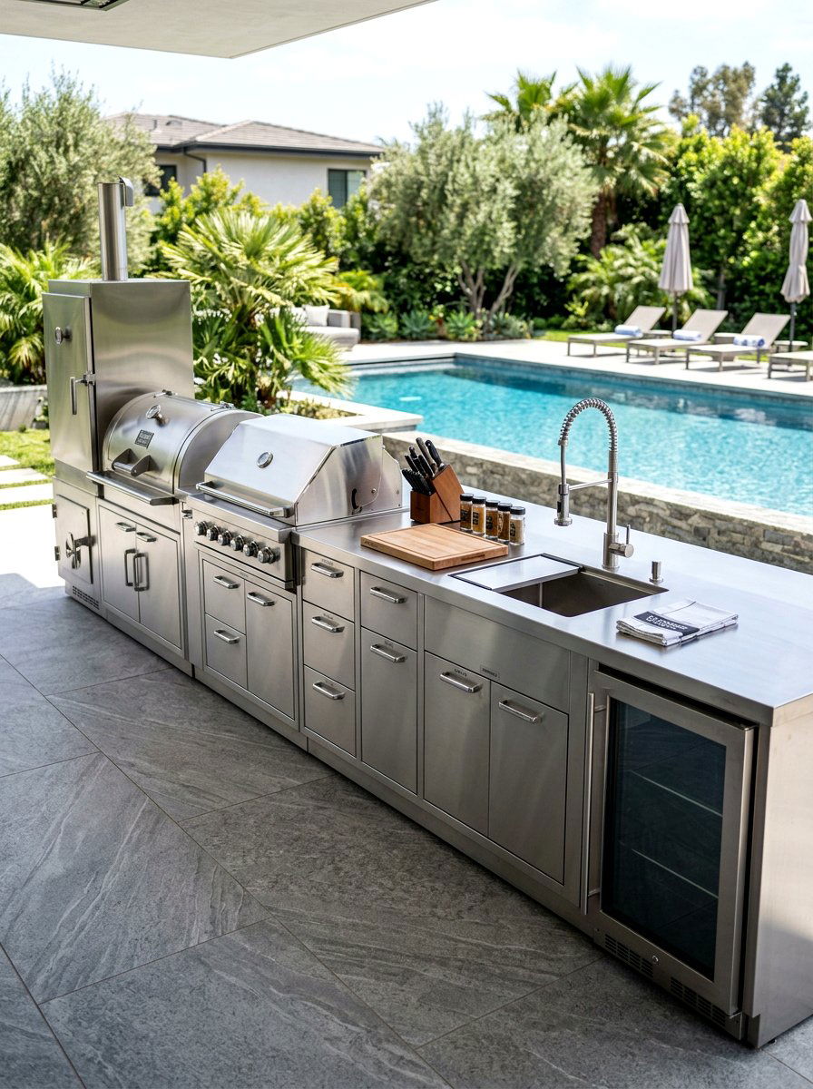 Stainless Steel Kitchen - 30 smoker station ideas