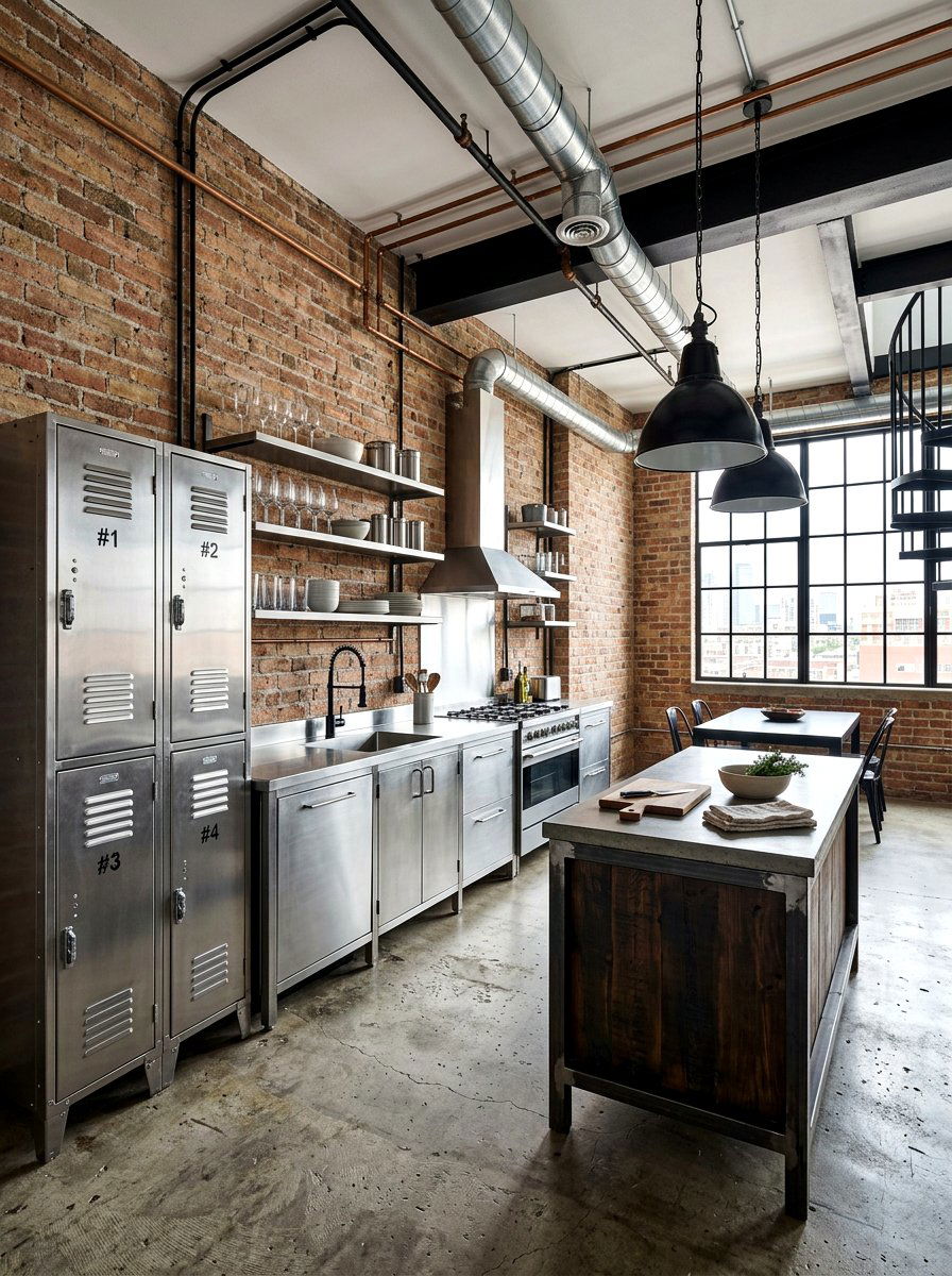 Stainless Steel Locker - 30 appliance garage ideas