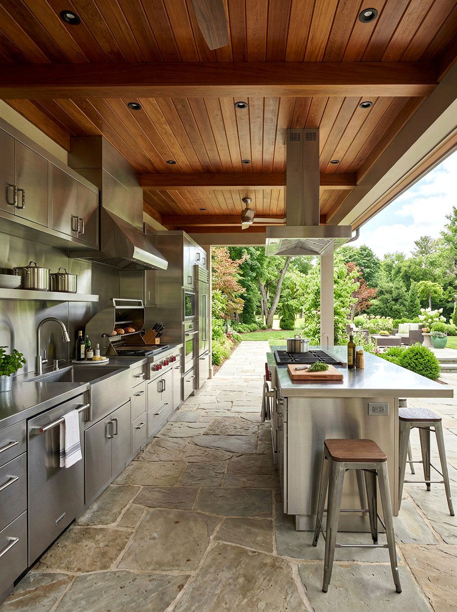 30 Outdoor Pavilion Kitchen Ideas for Easy Backyard Hosting