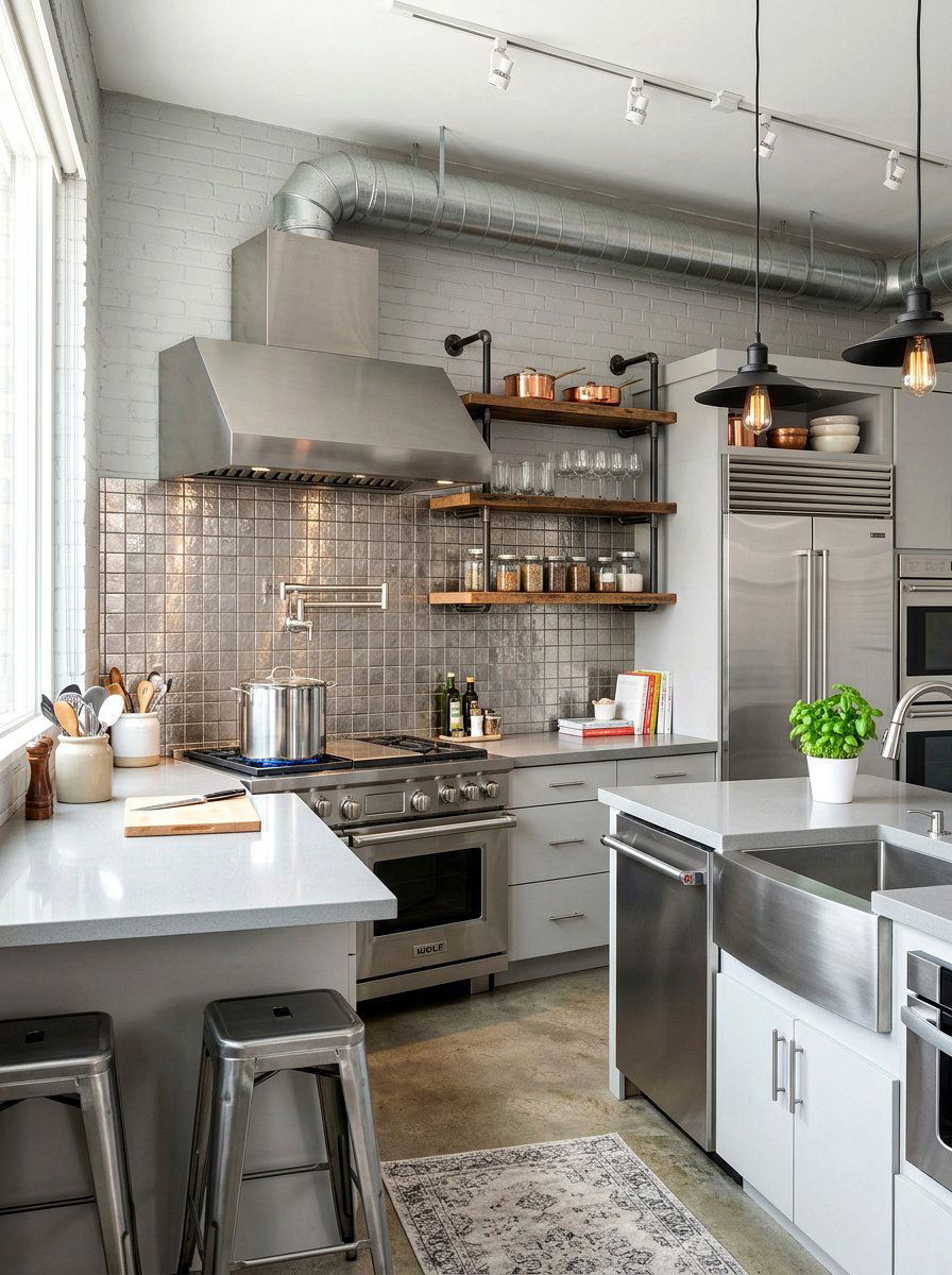 Stainless Steel Pot Filler - 30 pot filler kitchen ideas