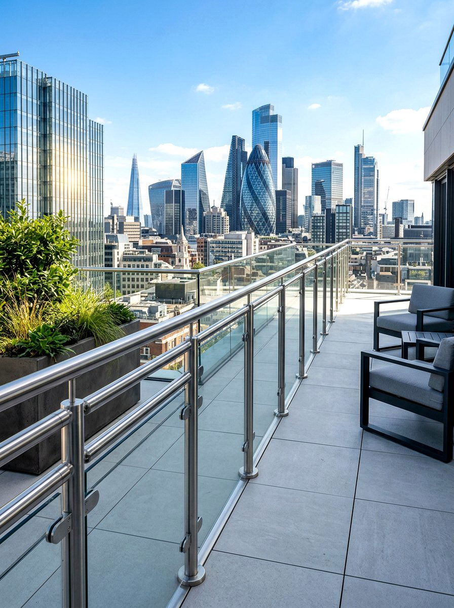 Stainless Steel Railing - 30 outdoor stair railing ideas