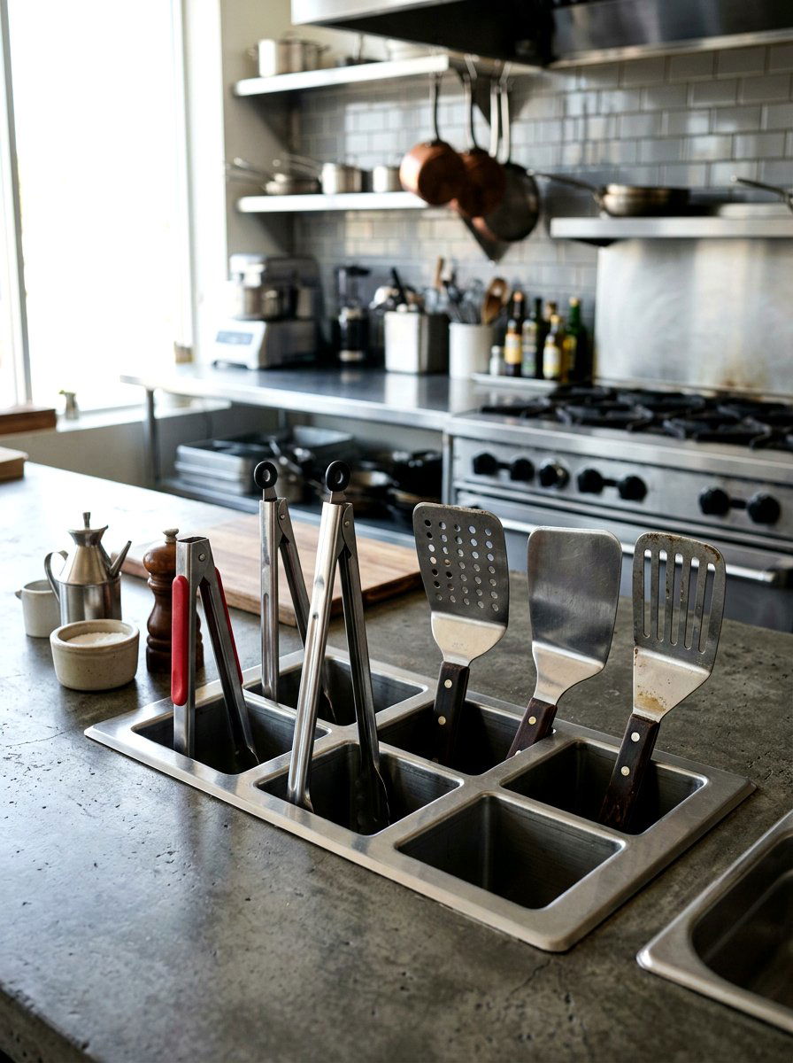 Stainless Steel Utensil Inserts - 30 kitchen drawer divider ideas