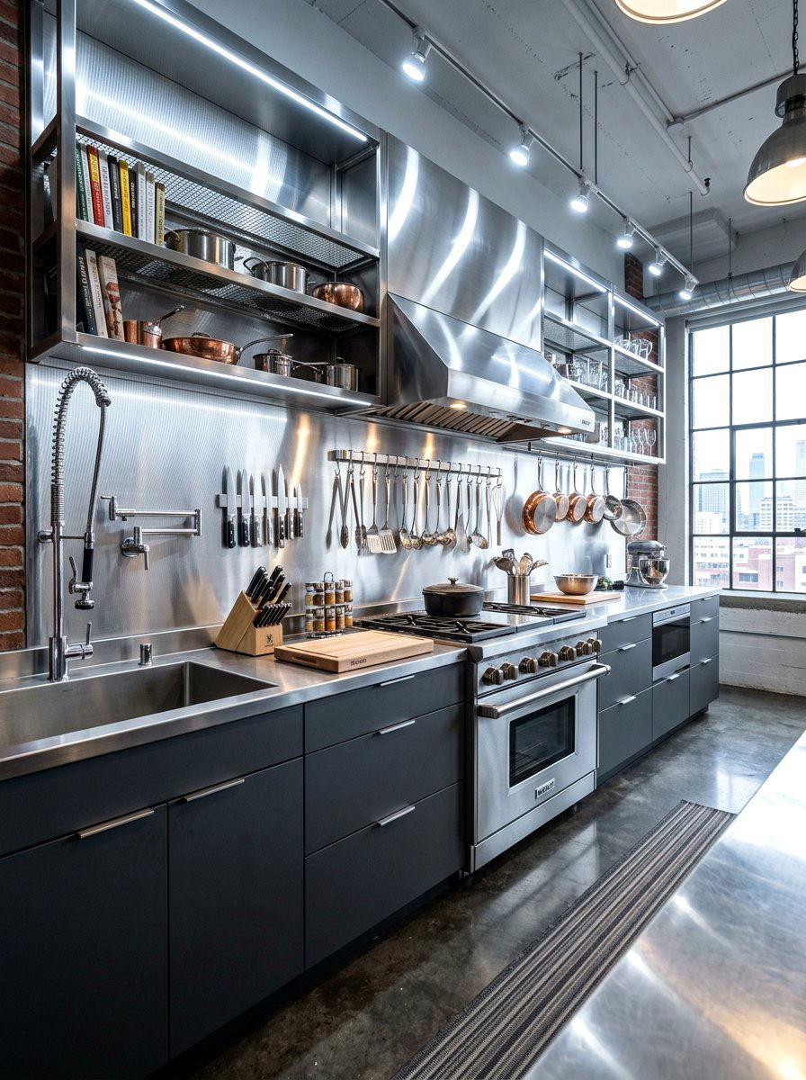 Stainless Steel Wall Sheets - 30 temporary backsplash ideas