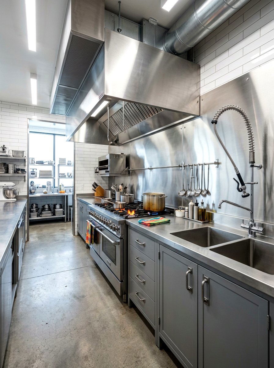 Stainless Steel - 30 kitchen backsplash ideas